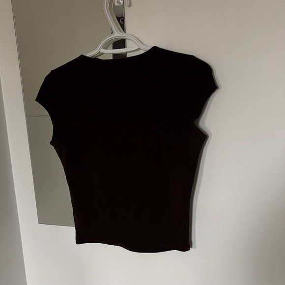 Free W/ Purchase - Garage Square Neck Waist Length Top in Brown - Picture 4 of 8